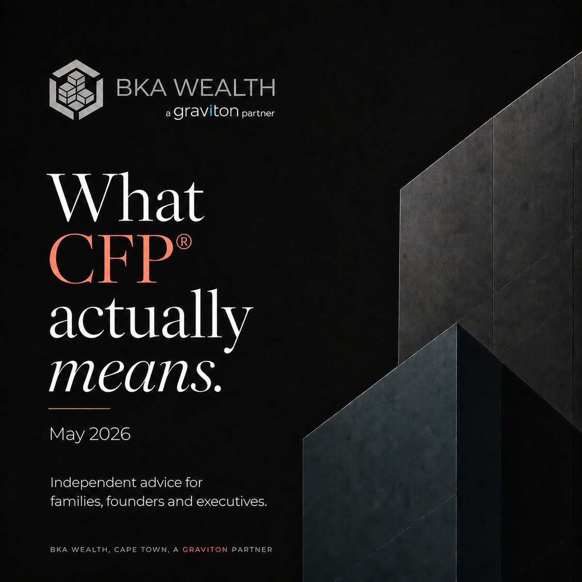 What CFP&reg; actually means &middot; May 2026 cover
